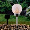 HI Lampe boule solaire rotative &agrave; LED de jardin 20 cm
