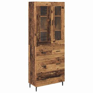 vidaXL Haut Armoire avec tiroir 2 pcs Bois Ancien Bois d'ing&eacute;nierie