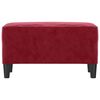 vidaXL Banc Rouge bordeaux 70x35x41 cm Velours