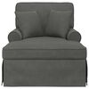 vidaXL Chaise lounge avec jupe avec coussin 3 pcs Gris fonc&eacute;