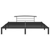 vidaXL Cadre de lit sans matelas noir m&eacute;tal 200x200 cm