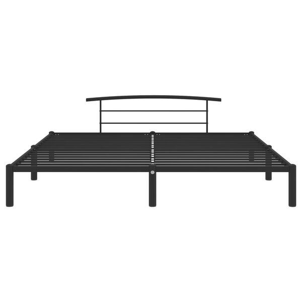 vidaXL Cadre de lit sans matelas noir m&eacute;tal 200x200 cm