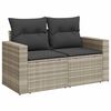 vidaXL Salon de jardin 6 pcs avec coussins gris clair r&eacute;sine tress&eacute;e