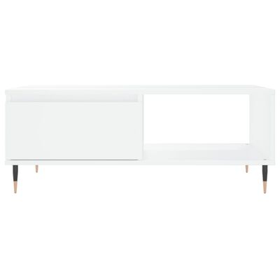 vidaXL Table basse blanc 90x60x35 cm bois d'ingénierie