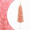 vidaXL Sapin de No&euml;l artificiel &eacute;troit avec boules 150 cm 150 LED
