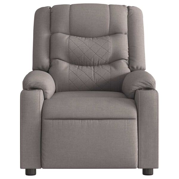 vidaXL Fauteuil de massage inclinable Taupe Tissu