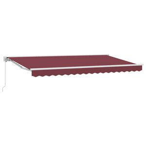 vidaXL Auvent manuel 3,5 x 2 m Bordeaux 100 % polyester