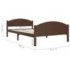 vidaXL Cadre de lit sans matelas marron foncé pin massif 120x200 cm