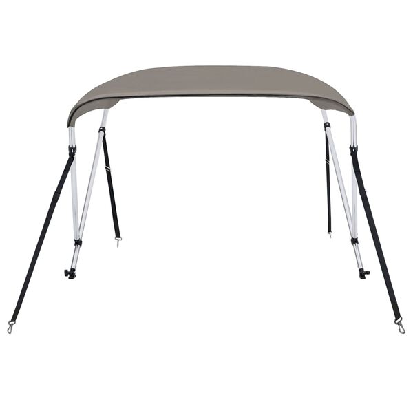 vidaXL Auvent bimini à 2 arceaux gris 150x120x110 cm