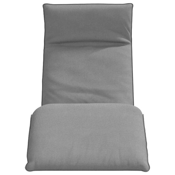 vidaXL Chaise longue pliante gris 175x54x8,5 cm tissu oxford