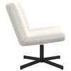 vidaXL Chaise pivotante Cr&egrave;me 63 x 75 x 76 cm Peau de mouton