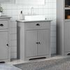 vidaXL Armoire de lavabo de salle de bain BODO gris 70x35x80 cm