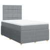 vidaXL Sommier &agrave; lattes de lit et matelas gris clair 120x190 cm tissu