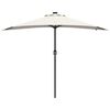 vidaXL Parasol de jardin Sable 294 x 150 x 223 cm Polyester et Acier