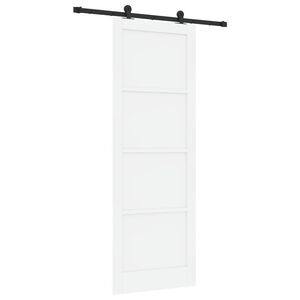 vidaXL Porte coulissante ORKDAL Blanc 83 x 232 cm Bois de pin massif