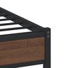 vidaXL Cadre de lit en m&eacute;tal sans matelas ch&ecirc;ne marron 107x203 cm