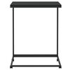 vidaXL Table d'appoint avec roues noir 55x35x70 cm bois d'ingénierie