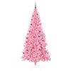 vidaXL Sapin de No&euml;l avec 300 LED avec support Rose 210 cm PVC