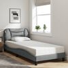 vidaXL Cadre de lit sans matelas Hvar gris clair 90x190 cm tissu