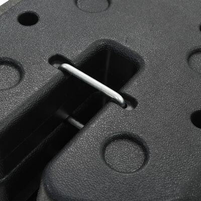 vidaXL Poids pour belvédère 4 pcs Noir 220x50 mm Béton