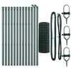 vidaXL Cl&ocirc;ture avec poteau Vert 0,4 x 25 m Acier et PVC