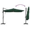 vidaXL Parasol Roma Vert 286 x 284 x 270 cm Aluminium et polyester