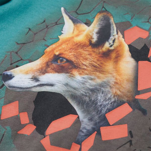 T-shirt pour enfants à manches longues aqua foncé 92