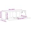 vidaXL Meuble TV mural Bois Ancien 98 x 31 x 29,5 cm Bois d'ing&eacute;nierie