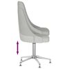 vidaXL Chaise pivotante de bureau Gris clair Tissu