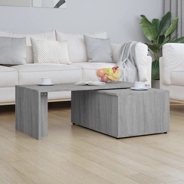 vidaXL Table basse Sonoma gris 150x50x35 cm Bois d'ingénierie