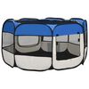 vidaXL Parc pliable pour chien avec sac de transport Bleu 125x125x61cm
