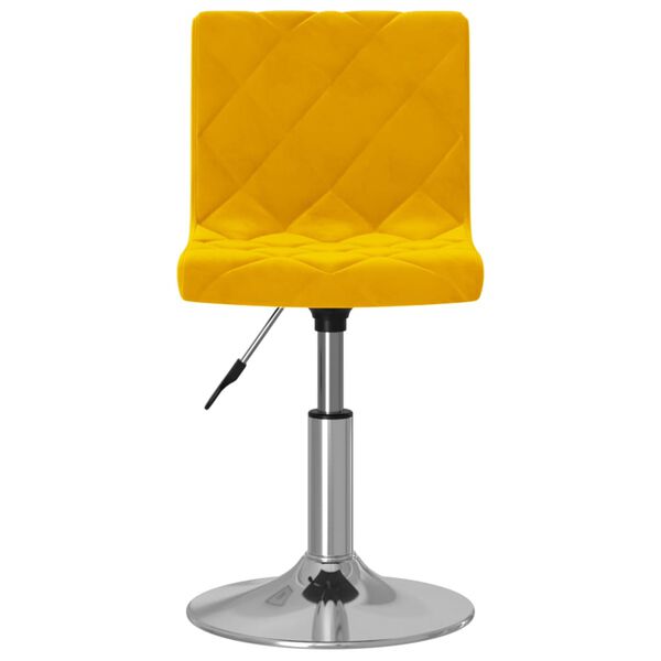 vidaXL Chaises &agrave; manger pivotantes lot de 2 jaune moutarde velours
