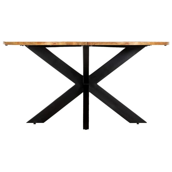 vidaXL Table &agrave; manger Rond 150x76 cm Bois de manguier massif