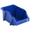 vidaXL Bac de rangement empilable 250 pcs 103x165x76 mm Bleu