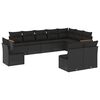 vidaXL Patio Sofa Set 10 place Black