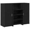 vidaXL Bureau de r&eacute;ception ch&ecirc;ne noir 135x50x103,5cm bois d'ing&eacute;nierie