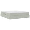 vidaXL Lit avec rangement et matelas Gris clair 180 x 200 cm Velours