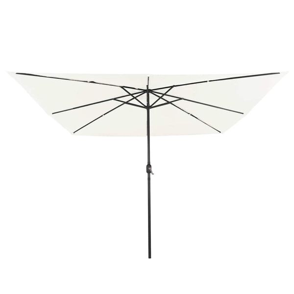 vidaXL Parasol de jardin Sable 295 x 295 x 245 cm Polyester et Acier