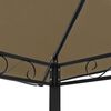 vidaXL Pavillon de jardin et table et bancs 2,5x1,5x2,4m Taupe 180g/m²