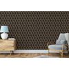 DUTCH WALLCOVERINGS Papier peint Geometric Noir et dor&eacute;
