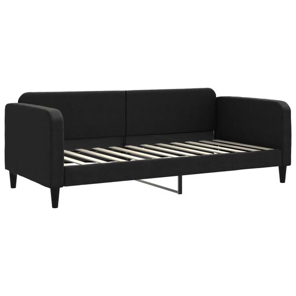vidaXL Lit de repos sans matelas noir 90x200 cm tissu