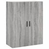 vidaXL Buffet haut Sonoma gris 69,5x34x180 cm Bois d'ing&eacute;nierie