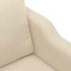 vidaXL Fauteuil Cr&egrave;me 60 cm Tissu