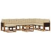 vidaXL Ensemble de canap&eacute;s d'ext&eacute;rieur 9 pc Naturel et Beige
