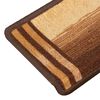 vidaXL Tapis d'escalier autoadh&eacute;sifs 5 pcs 65x21x4 cm Marron
