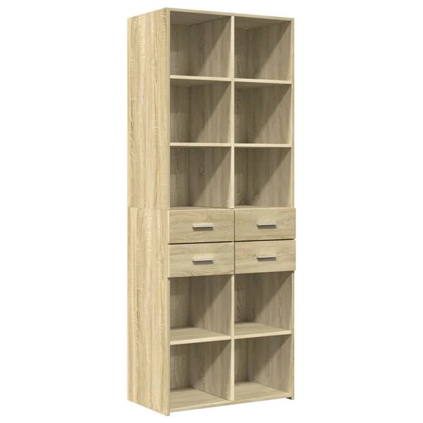 vidaXL Buffet haut ch&ecirc;ne sonoma 70x42,5x185 cm bois d'ing&eacute;nierie