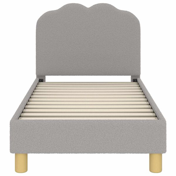 vidaXL Cadre de lit pour tout-petit avec t&ecirc;te de lit Gris clair