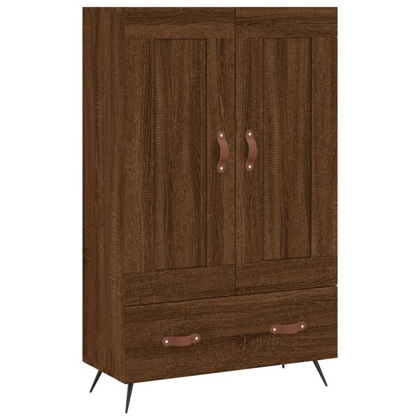 vidaXL Buffet haut ch&ecirc;ne marron 69,5x31x115 cm bois d'ing&eacute;nierie