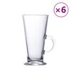 vidaXL Verres &agrave; latte avec poign&eacute;e 6 pcs 250 ml