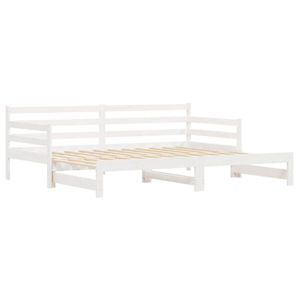 vidaXL Lit de jour et lit gigogne sans matelas 90x200 cm bois massif